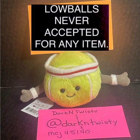 BNWT ORIGINAL 2023 JELLYCAT AMUSEABLE TENNIS BALL PLUSH PRICE FIRM NO OFFERS PLS - Picture 1 of 10